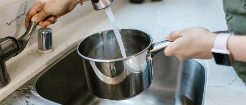 Cuisiner avec de l'eau du robinet