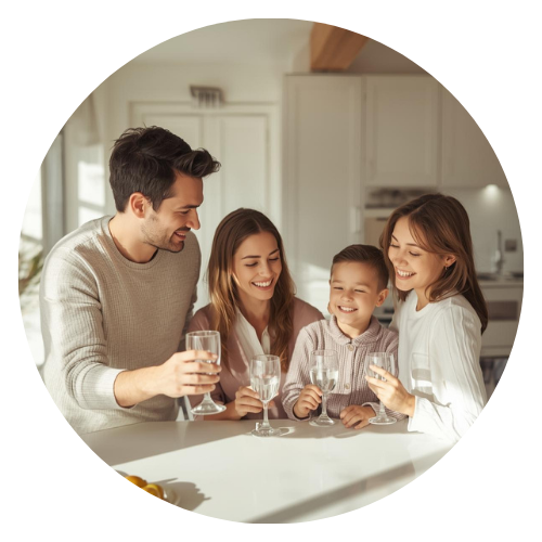 Pour une eau filtrée plate et gazeuse